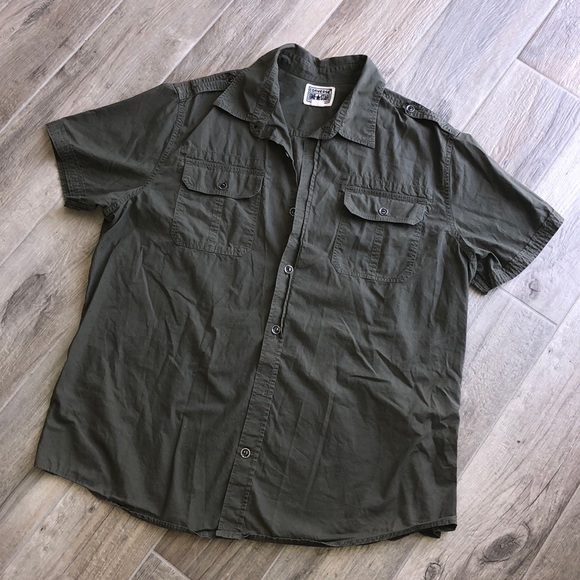 converse button down shirt mens